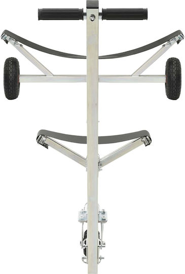 Vidaxl Adjustable Boat Trailer Pneumatic Tires Silver