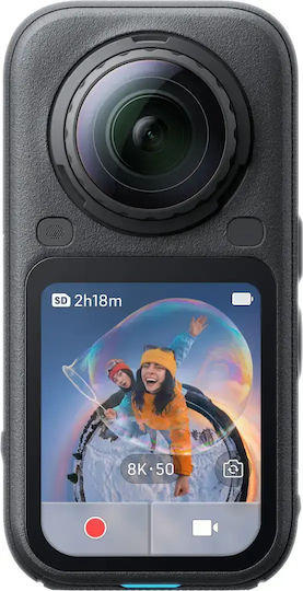 Insta360 X6 47GB Action Camera 8K Resolution 360° Underwater Essentials Bundle with 2.32" Touch Screen and Wi-Fi Black