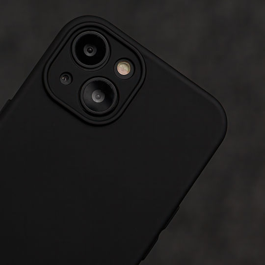 TelForceOne Silicon Umschlag Rückseite Silikon Schwarz (Realme 14x 5G)