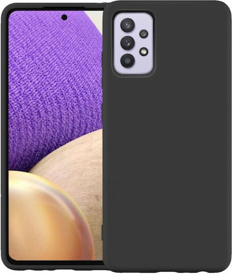 Hurtel Soft Flexible Rubber Umschlag Rückseite Silikon Schwarz (Galaxy A32 5G)