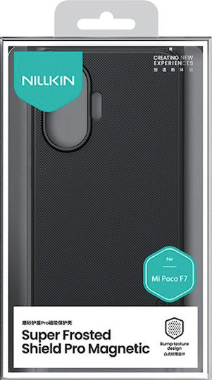 Nillkin Super Frosted Pro Magnetic Back Cover Πλαστικό / Σιλικόνης Μαύρο (Poco F7)