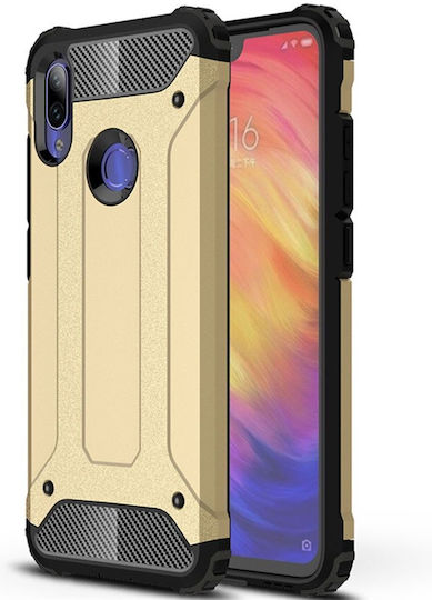 Hurtel Tough Armor Back Cover Plastic Gold (Redmi 7)