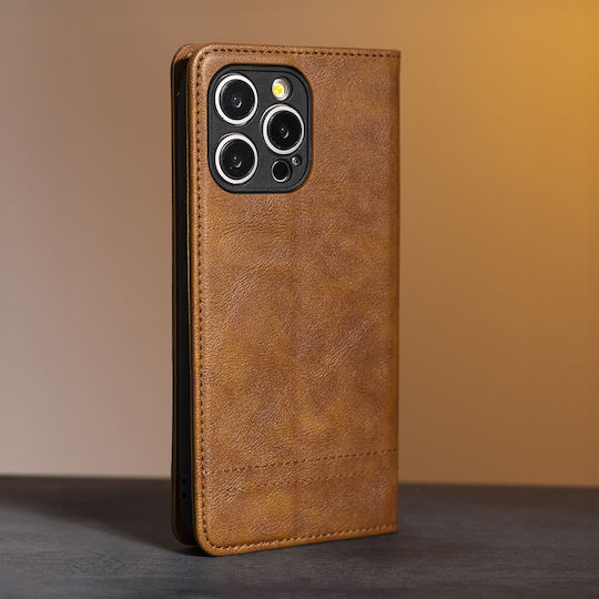 Smart Book Σιλικόνης / Δερματίνης Καφέ (Redmi Note 15)