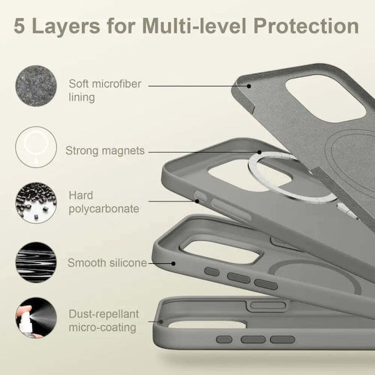 Tech-Protect Back Cover Silicon Gri (iPhone 17 Pro Max)
