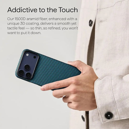 Pitaka Ultra-slim Back Cover Aramid Fiber / Πλαστικό 1mm Μαύρο (iPhone 17 Pro Max)