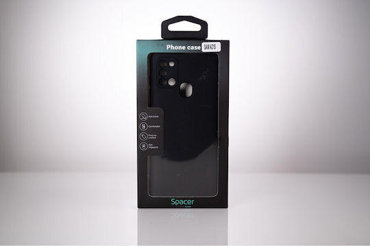 Husă Telefon Spacer Samsung Galaxy A21s Grosime 2mm Material Silicon Flexibil + Interior Microfibră Negru "sppc-sm-gx-a21s-slk"