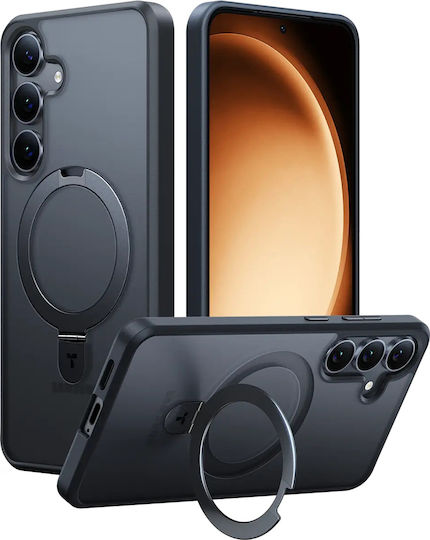 Torras Ostand Back Cover Silicone Black (Galaxy S25+)