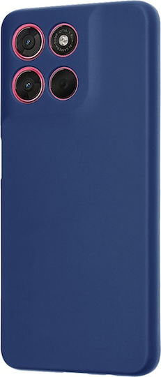 Back Cover Din Silicon Albastru Marin (Motorola Moto G57 Power, Motorola Moto G67 Power)