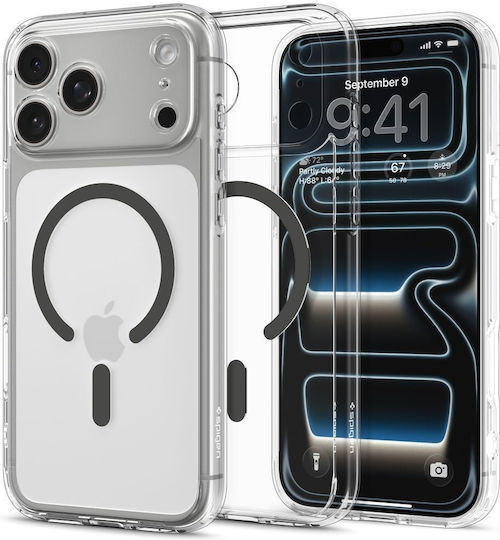 Spigen Ultra Hybrid MagFit Back Cover Πλαστικό / Σιλικόνης Clear Graphite (iPhone 17 Pro)