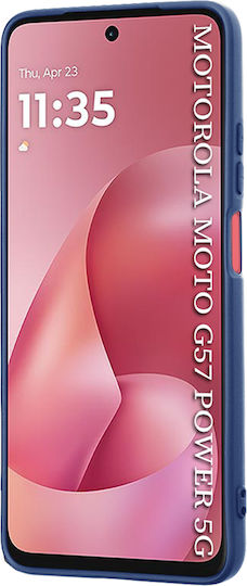 Techsuit Softflex Motorola Moto Back Cover Silicone Navy Blue for Motorola Moto G57 Power G67 Power