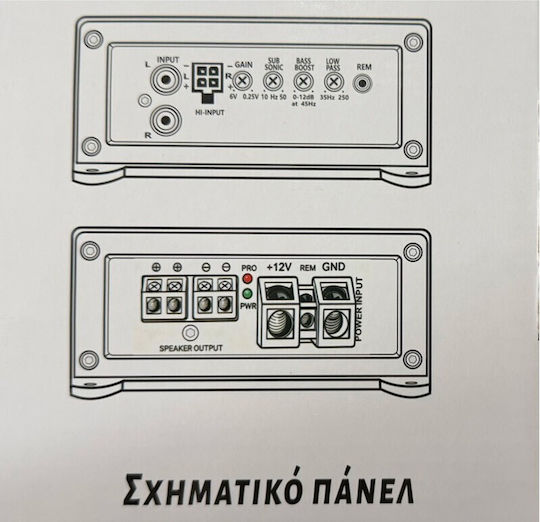 Auto-Audioverstärker 1 Kanal (Verstärkerklasse D)