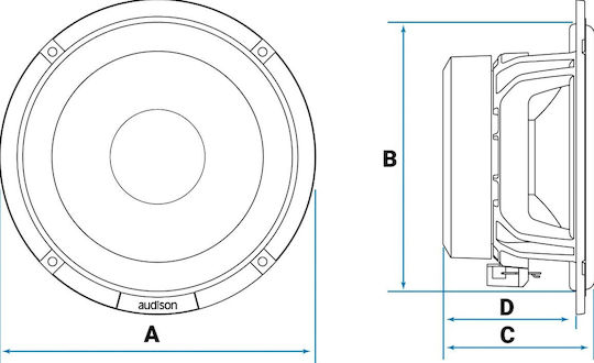 Audison Voce II AVX 6.5 Set Car Speakers Coaxial 6.5 Inch with 120W RMS 2 Way