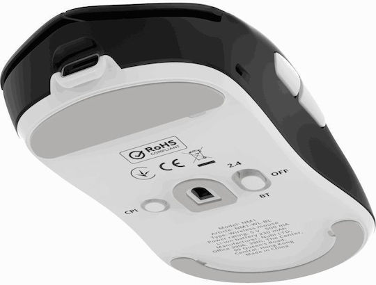 Nubi NM1 Безжична Bluetooth Мишка Бяла