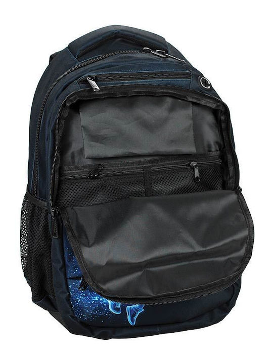 Back Me Up School Backpack for Elementary School with Water Bottle Holder Black 30 x 28 x 48 cm