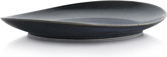 Duka Shallow Plate Made of Black Porcelain 28cm