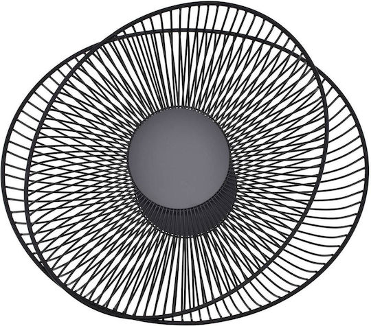 Duka Boluri De Servire Rotund Metalic Negru Cu Diametru 30.5 Cm