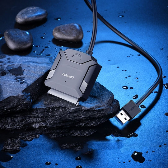 Ugreen CR108/20611 Αντάπτορας SATA to USB 3.0 5Gbps Data Transfer HDD SSD Χωρίς Τροφοδοτικό Μαύρο
