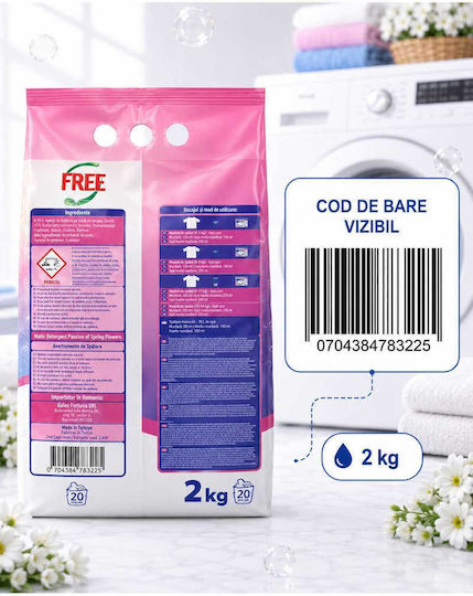 Απορρυπαντικό σε Σκόνη για Λευκά Ρούχα 2kg (20 Μεζούρες)