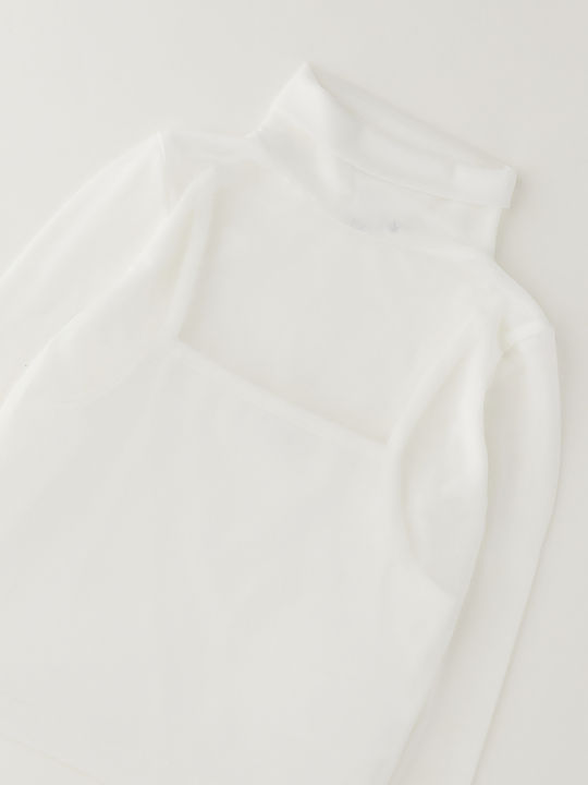 Kinderoberteile Rollkragenpullover Langärmelig Ecru