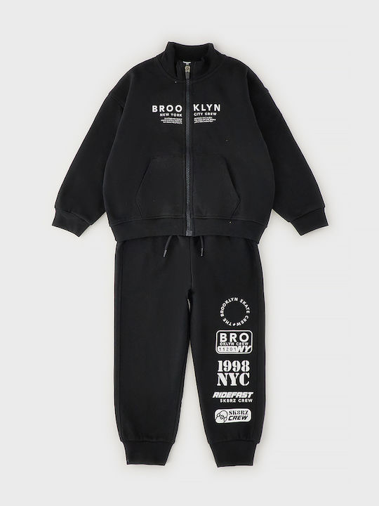 Kinder Trainingsanzug Set Schwarz
