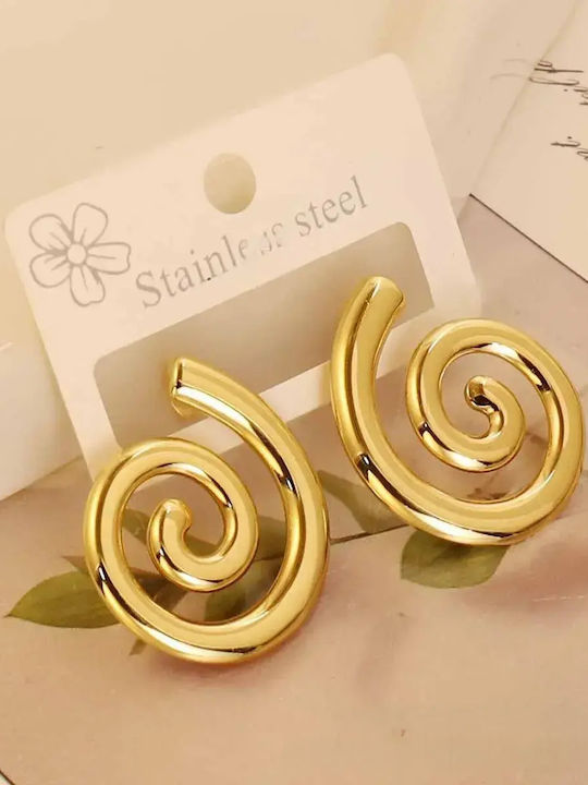 Earrings Made Of Gold Plated Steel Earrings Made Of Gold Plated Steel
