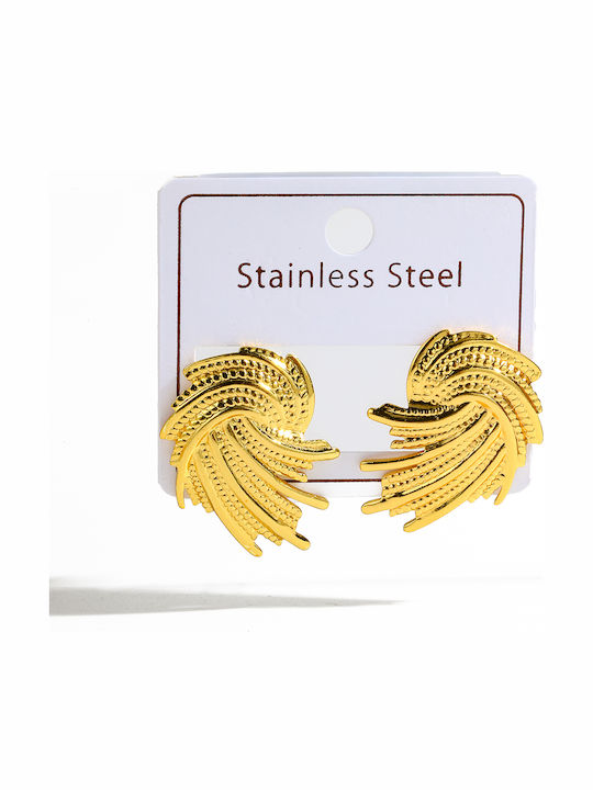 Gold Plated Steel Stud Earrings Gold Plated Steel Stud Earrings