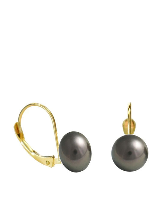 14K Gold Black Pearl Earrings G126094b 14K Gold Black Pearl Earrings G126094b