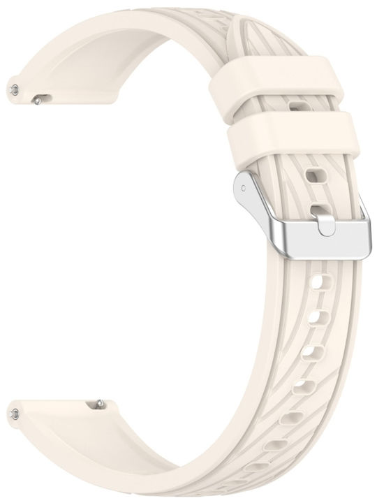 Beige Rubber Strap 44mm