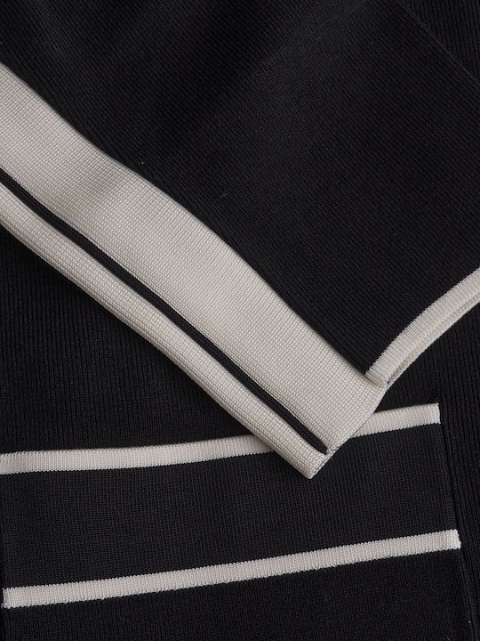Women's Knitted Cardigan with Buttons Black