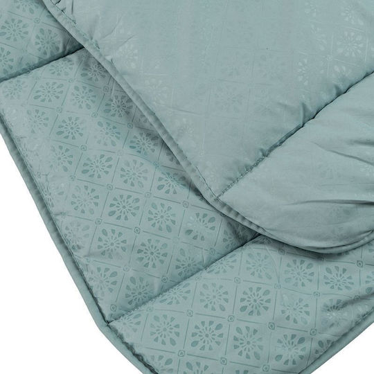 Двойно Завивка с Пълнеж Микрофибър 200x210см Тюркоазен 300 GSM