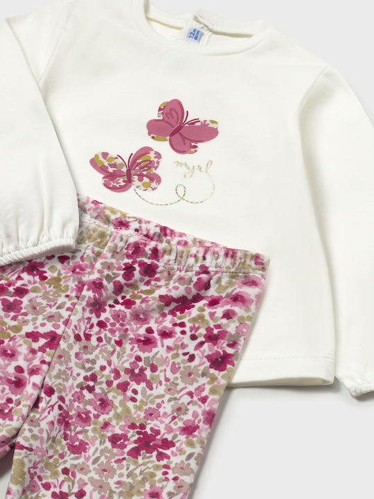 Mayoral Kinderbekleidungsset mit Leggings Fuchsie 3 Stück