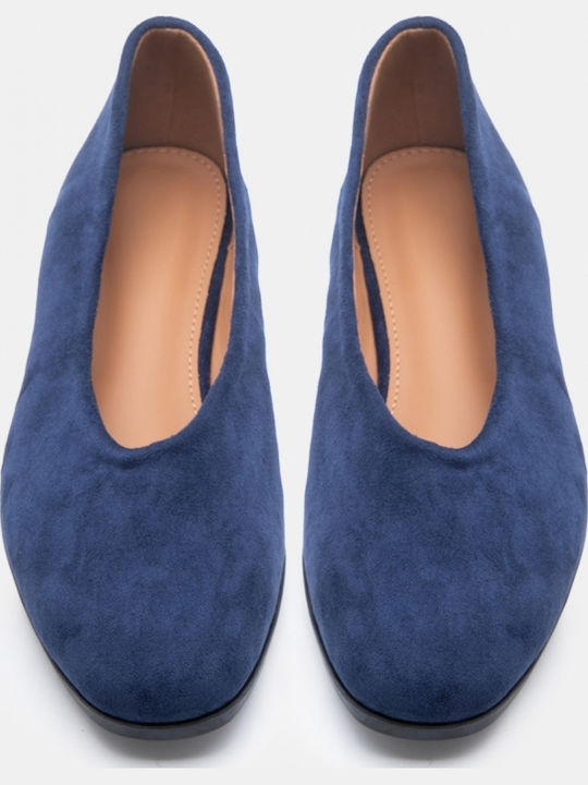 Damen Ballerinas Spitz zulaufend Marineblaue