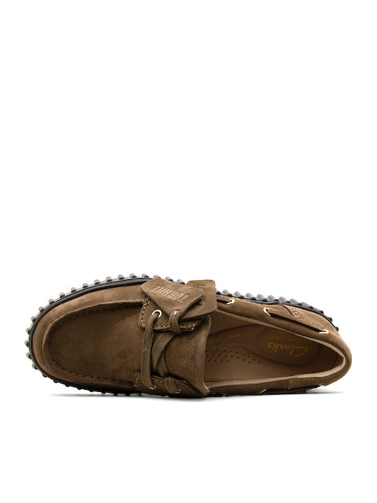 Torhill Leder Damen Bootsschuhe in Brauner Farbe