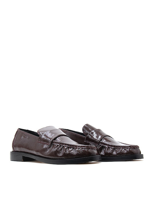 Λουστρίνι Γυναικεία Loafers σε Μπορντό Χρώμα