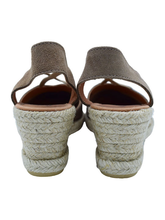 Summer Women's Platform Shoes In Brown Espadrille Style