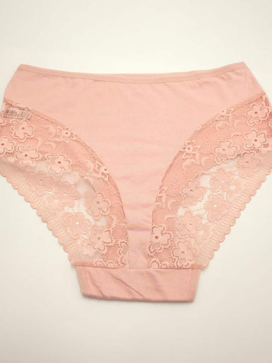 Damen-Slip mit Spitze Rosa