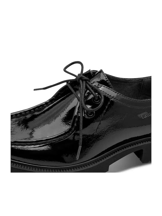 Lackleder Damen Mokassins in Schwarz Farbe
