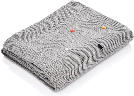 Duka Babydecke Kinderbett Baumwolle Grau 100x130cm