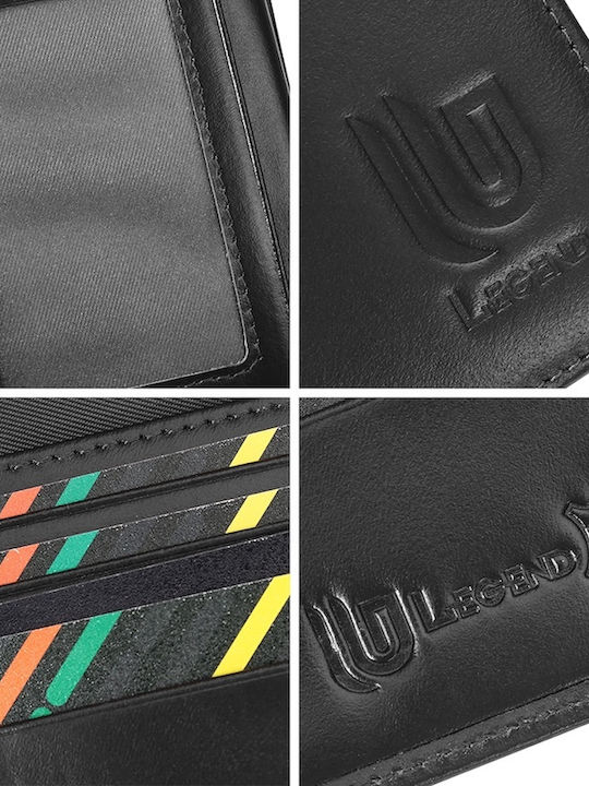 Leder Herrenbrieftasche mit RFID Schwarz