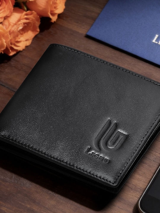 Leder Herrenbrieftasche mit RFID Schwarz