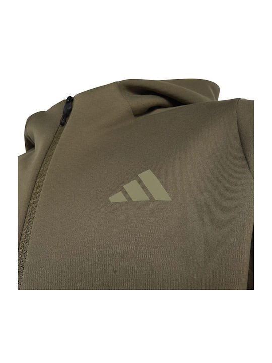 Детска суичър жилетка с качулка каки Full-zip Hoodie