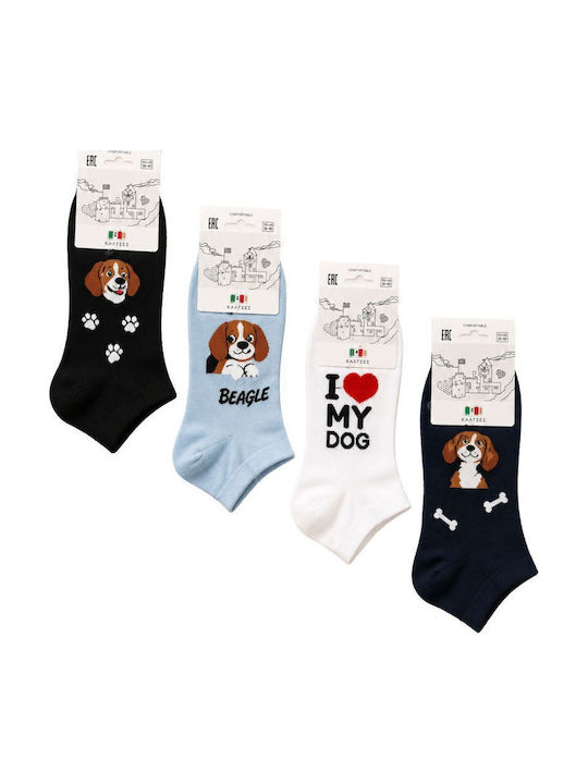 YTLI Women's Multicolour Socks 4Pack