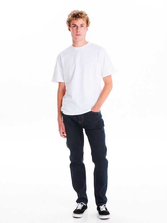 Ανδρικό Παντελόνι Τζιν Ελαστικό Regular Tapered Fit Dark Blue