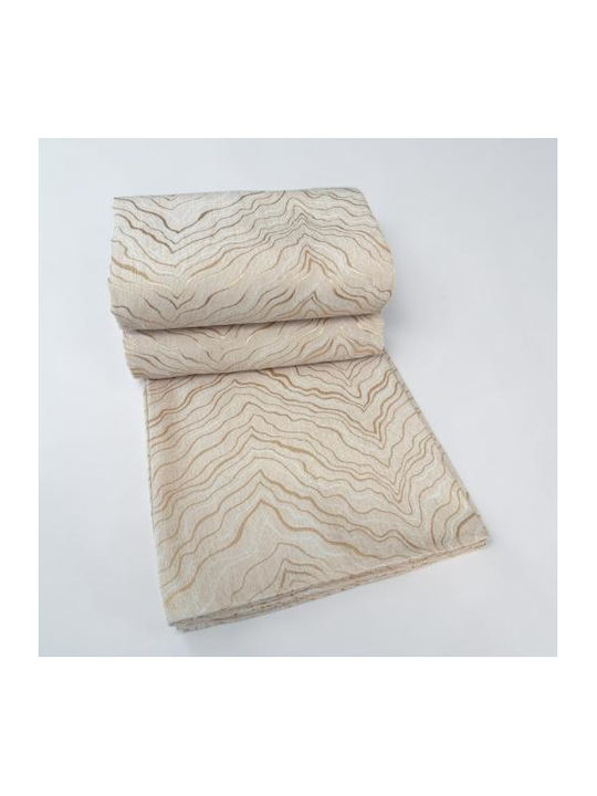 Linea Home Volcan Armchair Throw Chenille 180x160cm Cream