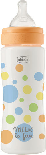 Chicco Πλαστικό Μπιμπερό Perfect Κατά των Κολικών με Θηλή Σιλικόνης για 4+ μηνών Γαλάζιο 330ml