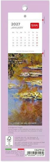 Календарен книгоразделител Legami Claude Monet 5.5 X 18cm 2027 Cal270162