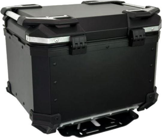 X-Land Motorcycle Top Case Aluminum 55lt Black