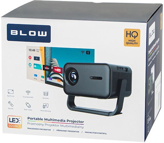 Blow Maxview Android TV Beamer LCD HD Λάμπας LED mit Wi-Fi und Eingebauten Lautsprechern