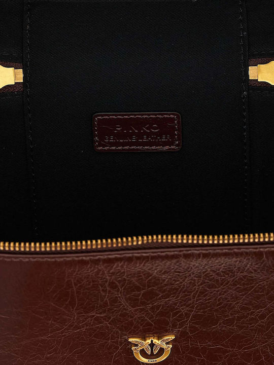 Klassische Leder Damenhandtasche Braun