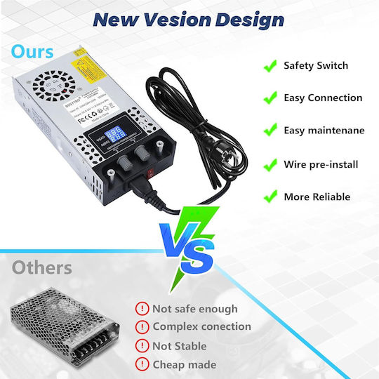 Bosytro Sursă de Alimentare Reglabilă 0-12v 0-50a 600w Transformator de Tensiune Dc Afișaj Digital Led Sursă de Alimentare Comutată Reglabilă Curent Tensiune